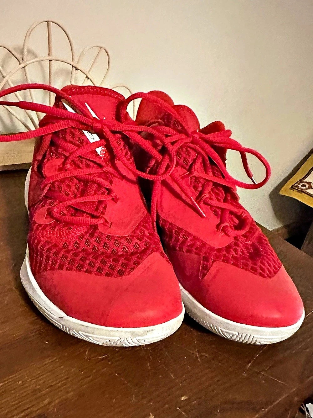 Nike Zoom Hypercourt Shoes Red & White US 10